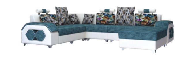 Corner + Pouffe Sofa Set